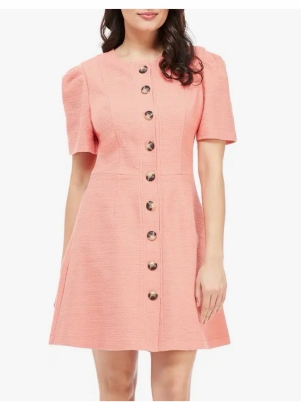 Gal Meets Glam Kathleen Boucle Dress w/Pockets